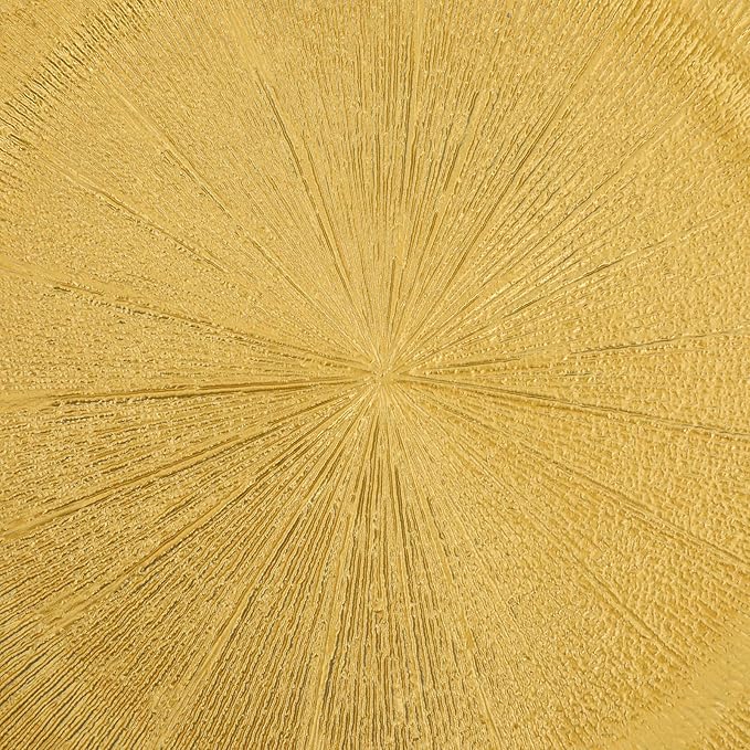 100 Pcs Antique Charger Plates Bulk 13 Inch Embossed Rim Plastic Party Dinner Plate Chargers Round Decorative Server Plate for Wedding Party Event Tableware (100pcs-gold2)
