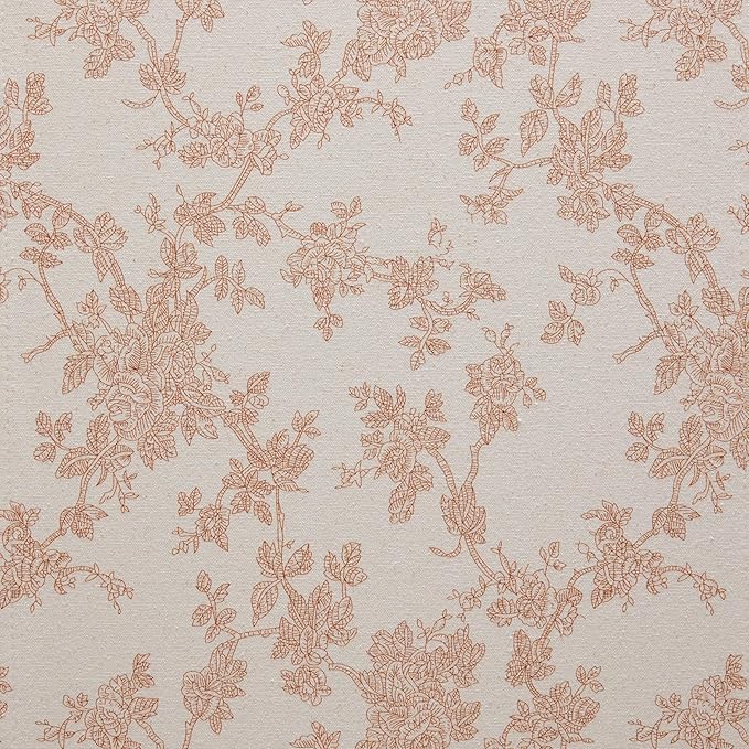 100% Cotton French Pastoral Table Runners, 13x108 Inch Taupe Farmhouse Table Runners 108 Inches Long, Vintage Flowers Print Home Decors