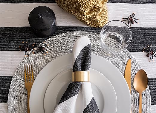 DII Basic Napkin Ring Collection Decorative, Gold, One Size, 6 Count