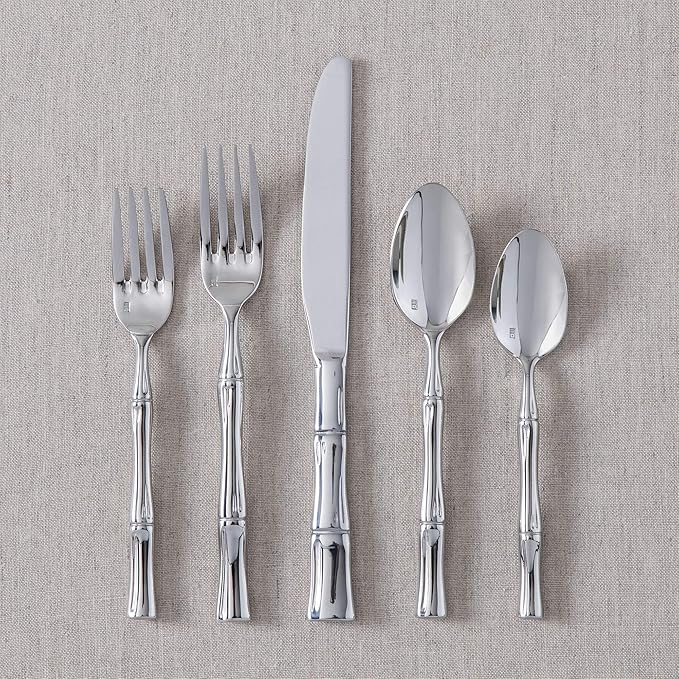FORTESSA Royal Pacific 18/10 Stainless Steel Flatware, 20 Piece Place Setting With Table Knife, Forks and Spoons (Service For 4), Dishwasher Safe, Polished