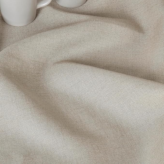 D'Moksha Homes Natural Linen Tablecloth 60 x 120 Inch - 100% Pure Linen Tablecloth for Rectangle Tables - Machine Washable Table Cloth for Winter, Christmas, Holiday, New Year
