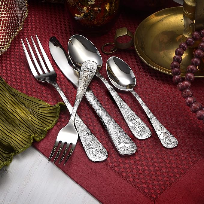 Liberty Tabletop Holidays 65pc Flatware Set Service For 12 Serving Set Included MADE IN USA