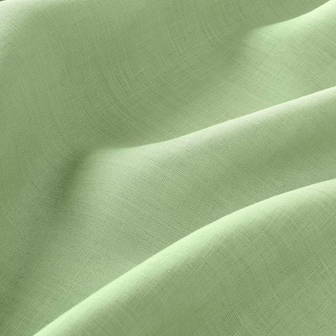 D'Moksha Homes Linen Tablecloth 60 x 120 Inch - 100% Pure Linen Sage Green Table Cloth for Rectangle Tables - Machine Washable Cloth Tablecloth for Winter, Christmas, Holiday, New Year