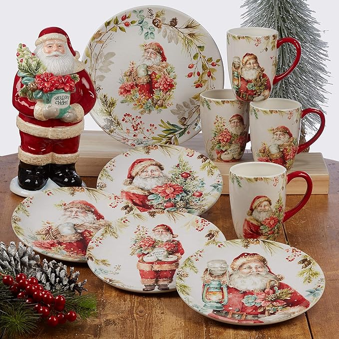 Certified International Christmas Story 6" Canape/Luncheon Plates, Set of 4 (Pack of 2)