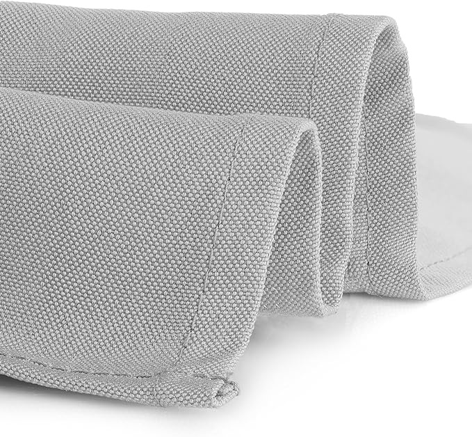 Gee Di Moda Square Tablecloth - 52 x 52 Inch Silver Table Cloth for Small Square or Round Tables - Heavy Duty Washable Fabric - for Buffet Table, Holiday Party, Dinner, Wedding & Baby Shower