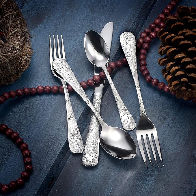 Liberty Tabletop Holidays 65pc Flatware Set Service For 12 Serving Set Included MADE IN USA