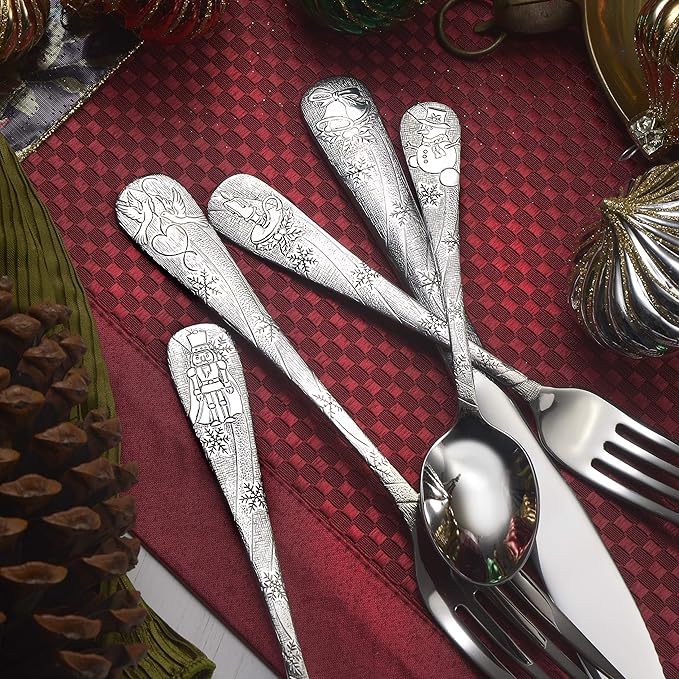 Liberty Tabletop Holidays 65pc Flatware Set Service For 12 Serving Set Included MADE IN USA