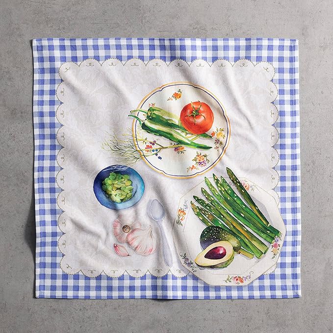 Maison d' Hermine Cloth Napkins Set of 4 100% Cotton Everyday Reusable Square Napkins Cloth Washable, Dinner, Party, Wedding, Restaurant, Spring/Summer (Gourmand, 20" x 20")