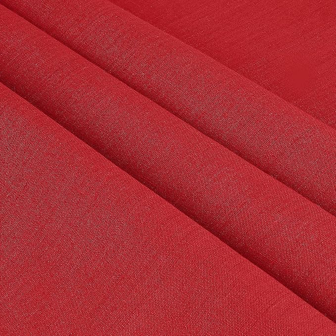 D'Moksha Homes Bright Red Linen Tablecloth 54 x 72 Inch - 100% Pure Linen Tablecloth for Rectangle Tables - Machine Washable Table Cloth for Winter, Christmas, Holiday, New Year