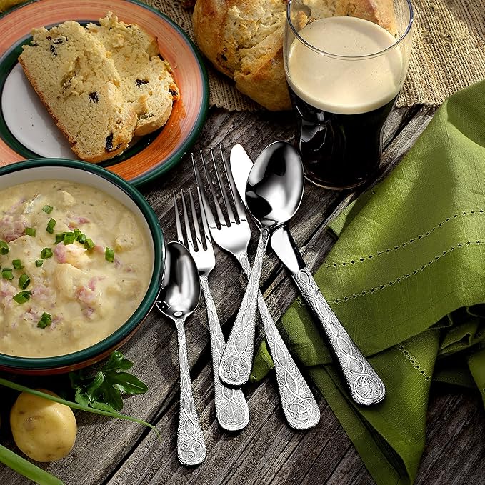 Liberty Tabletop Celtic 40 piece silverware set setting for 8 flatware Made in the USA