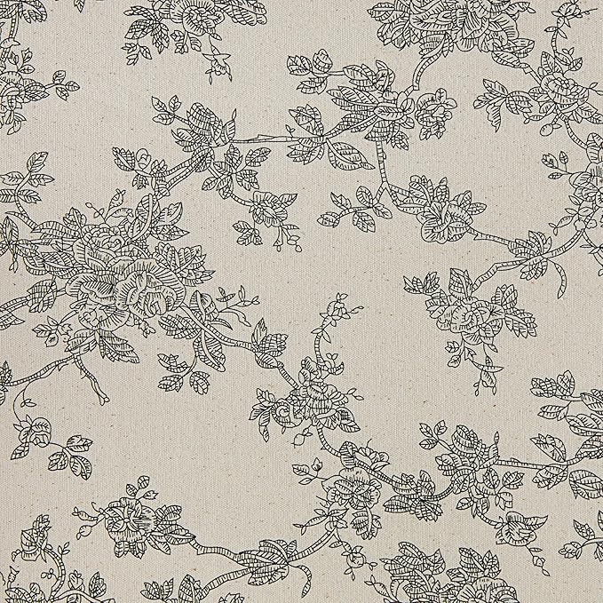 100% Cotton French Pastoral Table Runners, 13x72 Inch Black Farmhouse Table Runners 72 Inches Long, Vintage Flowers Print Home Decors