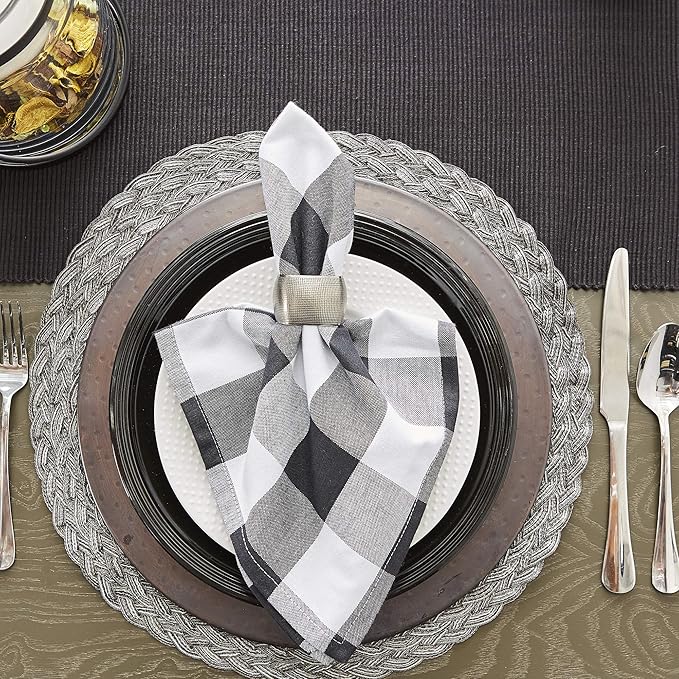 DII Basic Everyday Ribbed Tabletop 100% Cotton, Table Runner, 13x72, Black