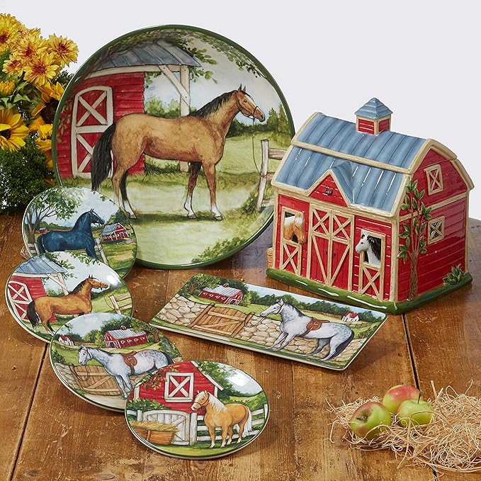 Clover Farm 6" Canape/Luncheon Plates, Set of 4 Assorted Designs
