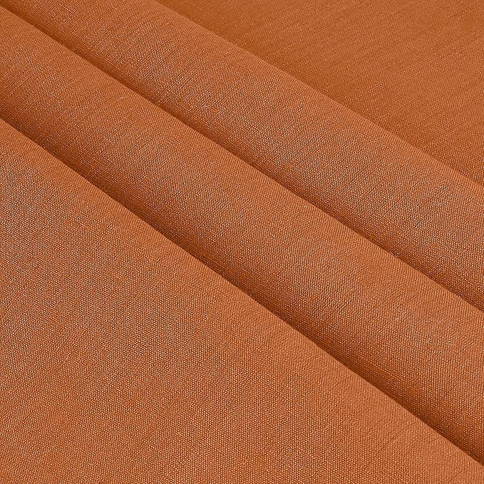 D'Moksha Homes Linen Rust Tablecloth 60 x 120 Inch - 100% Pure Linen Rectangular Tablecloth - Machine Washable Table Cloth for Winter, Christmas, Holiday, New Year