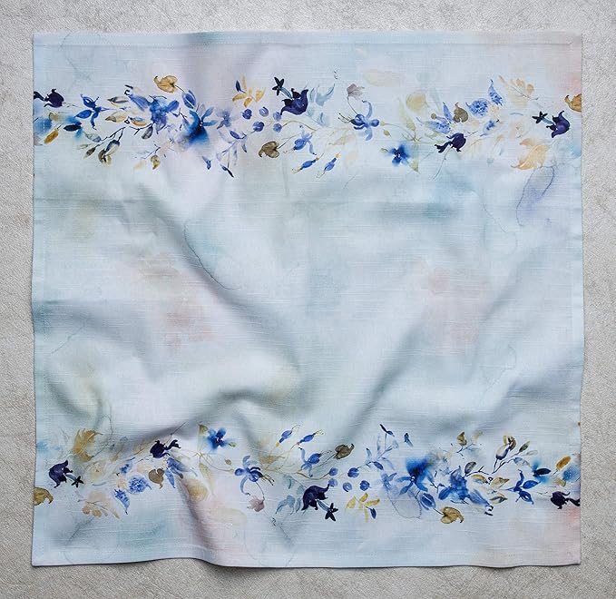 Maison d' Hermine Cloth Napkins Set of 4 100% Cotton Everyday Reusable Square Napkins Cloth Washable, Dinner, Party, Wedding, Restaurant, Spring/Summer (Lazy Summer Days, 20" x 20")