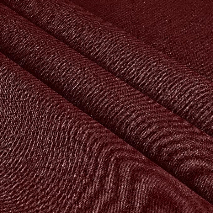 D'Moksha Homes Linen Tablecloth 60 x 120 Inch - 100% Pure Linen Dark Red Table Cloth for Rectangle Tables - Machine Washable Cloth Tablecloth for Winter, Christmas, Holiday, New Year