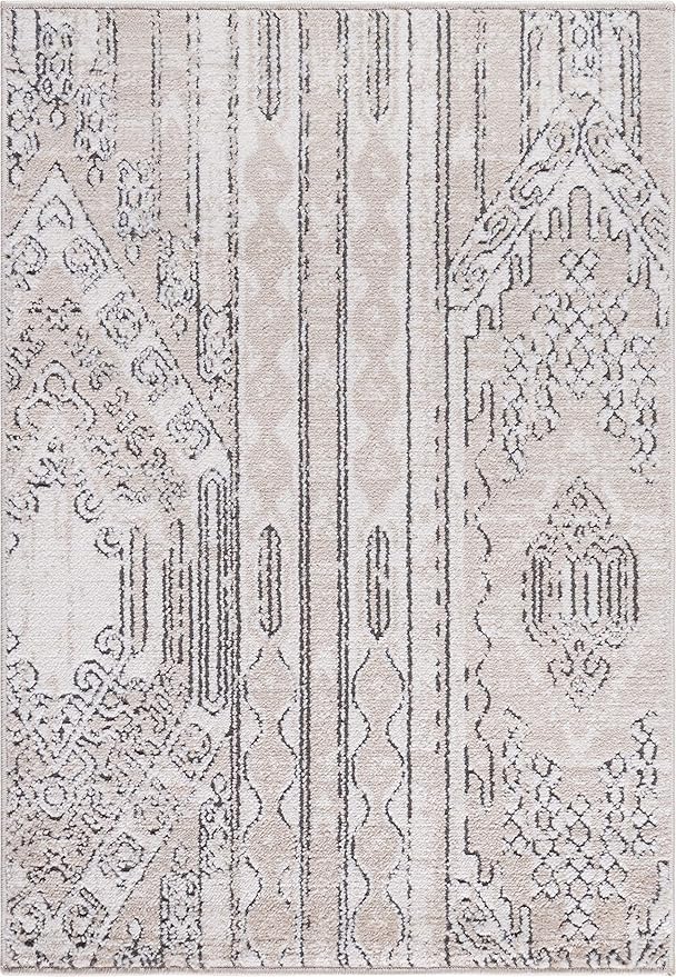 Rugs.com Oregon Collection Rug – 2' 2 x 3' Ivory Low-Pile Rug Perfect for Living Rooms, Large Dining Rooms, Open Floorplans
